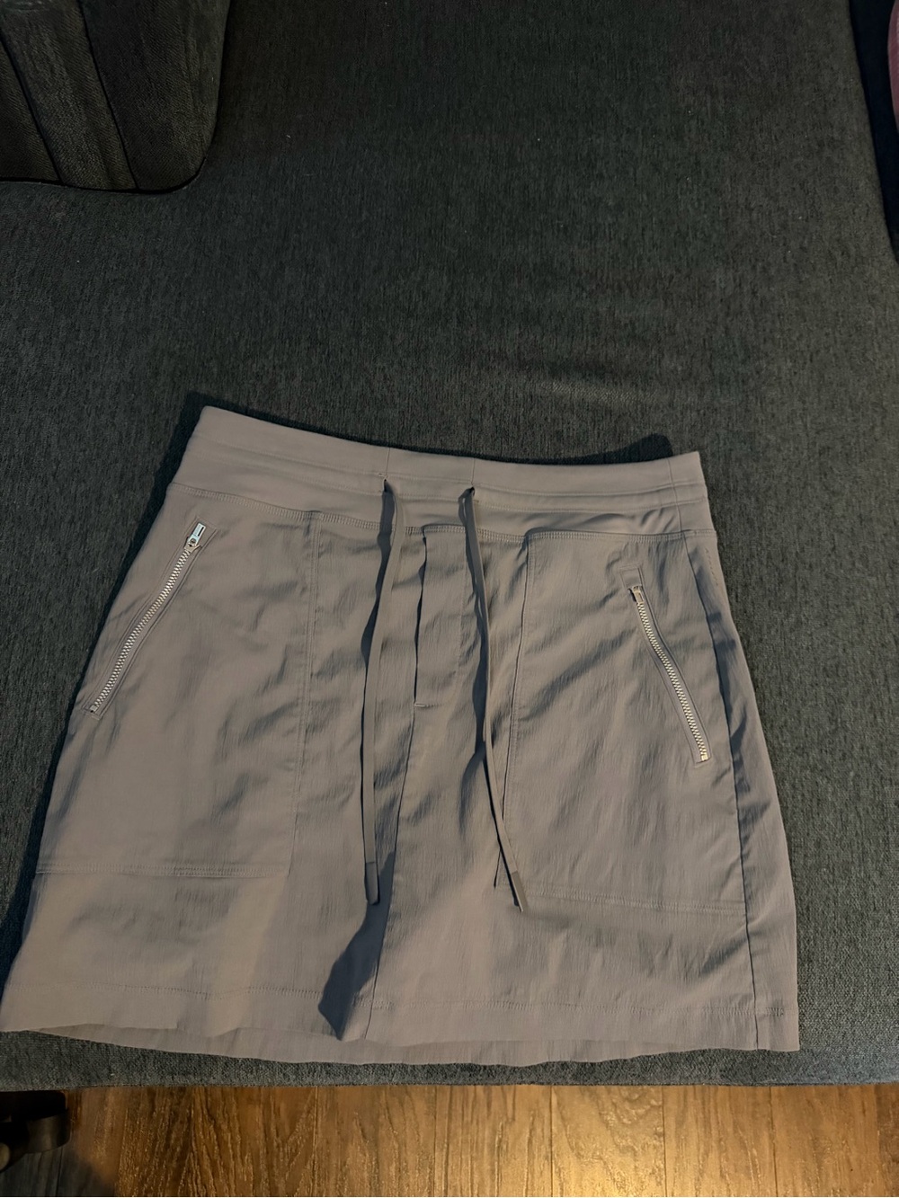 Athleta Light Gray Activewear Skirt with Integrated Liner